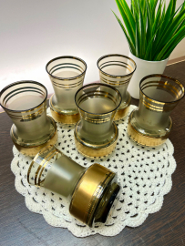 Стаканы из стекла 6шт, Богемия Чехословакия, винтаж. Картинка 1